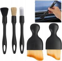 Pędzle pędzelki detailingowe do kokpitu wnętrza auta zestaw detailing 5 szt