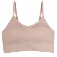 BIUSTONOSZ STANIK TOP DZIECIĘCY RÓŻOWY PRĄŻKOWANY 170-176 15-16LAT