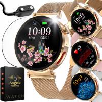 Smartwatch Angelo Watches Smartwatch dla kobiety EKG POMIAR CUKRU AT490 złoty