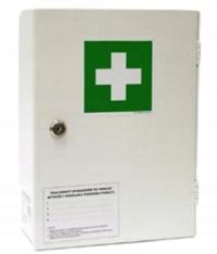 APTECZKA ZAKŁADOWA SZAFKA METALOWA AS30 DIN13157 +ustnik + maseczki