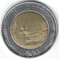 Włochy 500 lire lirów 1995 Italia