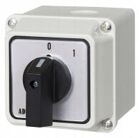 ŁĄCZNIK KRZYWKOWY 0-1 25A 3P W OBUDOWIE 70x70 3F IP65 PRZEŁĄCZNIK ZASILANIA