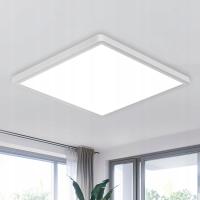 LAMPA SUFITOWA PLAFON LED BIAŁA 6500K ŁAZIENKOWA NOWOCZESNA KWADRAT IP45