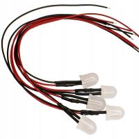 5× DIODY LED MATOWE 12V 10mm 6 KOLORÓW do wyboru - przewody 20cm | 5 SZT