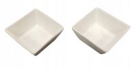 ZESTAW CERAMICZNYCH MISECZEK. BIAŁE - 2 SZTUKI