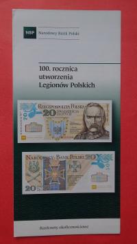 Foldery 20 zł 2014,WYMARSZ LEGIONÓW,j.pol,j.ang,st.I