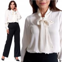 Moraj koszula damska długi rękaw bez wzoru biały OKD3500-001