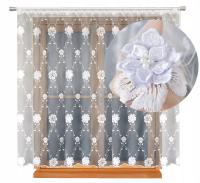 FIRANA GOTOWA Z KWIATAMI 3d FIRANKA MARKIZETA HAFT NA TAŚMIE 300x150 cm