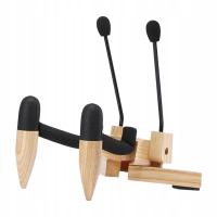 Stojak na gitarę Drewniany stojak Stojak podłogowy z litego drewna 15x18x11.5cm jasnobrązowy