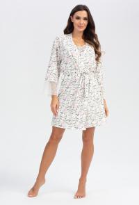 Szlafrok w kwiaty Gatta Magnolia Multicolor rozmiar S