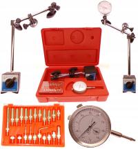 Czujnik zegarowy 0-10 0,01+ końcówki statyw uchwyt