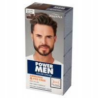 Joanna Power Men 3in1 обесцвечивающая краска для волос и бороды 04 natural brown
