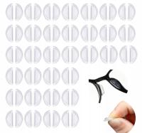 СИЛИКОНОВЫЕ НОСОВЫЕ НАКЛАДКИ ДЛЯ ОЧКОВ 35 ПАР САМОКЛЕЮЩИЕСЯ ПРОТИВОСКОЛЬЗЯЩИЕ НАКЛЕЙКИ