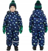 KOMBINEZON ZIMOWY J-348G JEDNOCZĘŚCIOWY PUCHOWY + POLAR