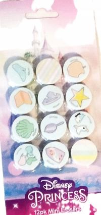 Gumki do mazania Disney Princess - 12 sztuk