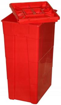 Pojemnik na odpady medyczne, czerwony 60 l