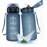 Bidon Butelka na Wodę 500ml Szczelna ze Słomką BPA FREE Motywacyjna Sport