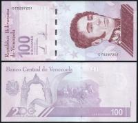 $ Wenezuela 100 BOLIVARES P-119a UNC 2021