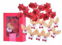 Ozdoby Waflowe RENIFER I GWIAZDA BETLEJEMSKA 27 szt Boże Narodzenie