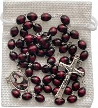 RÓŻANIEC DREWNIANY Z RELIKWIĄ ŚWIĘTEJ RITY Z CASCII ŚWIĘTA RITA Z CASCII