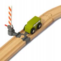 PRZEJAZD MINI SZLABAN DO TORÓW i KOLEJKI DREWNIANEJ - Manufaktura Kolejki