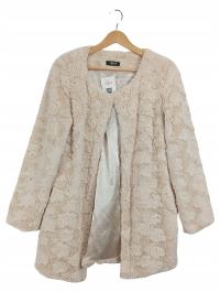 JELA London Kurtka Futrzana Damska Beżowa Elegancka Struktura (EU 38)