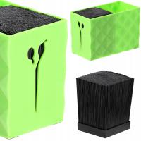 Stojak organizer na nożyczki fryzjerskie doniczka zielona