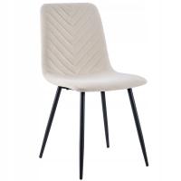 KRZESŁO KUCHNIA JADALNIA SALON TAPICEROWANE WELUR VELVET NOVA KT113 BEŻOWE