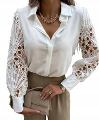 Элегантная блузка женская рубашка декоративные рукава