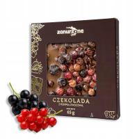 Czekolada Mleczna z Owocami liofilizownymi Czerwona i Czarna Porzeczka 65g