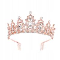 Gothic Black Crystal Tiaras Wedding Crown for Bridal Headpiece Baroque