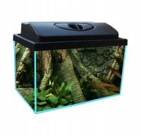 Gotowy Zestaw akwarium 40x25x35 transparentny 35l prosty+ full wyposażenie