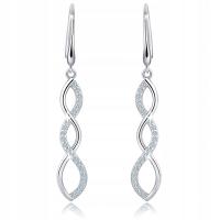 Kolczyki wiszace Mennica Bydgoska Spirale srebrne