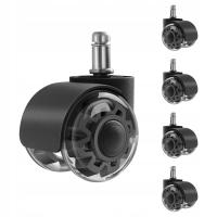 Kółka do foteli biurowych i gamingowych MARK ADLER kauczuk czarne 5szt.