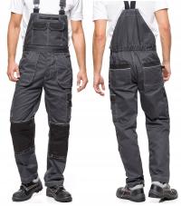 SPODNIE OGRODNICZKI ROBOCZE HELIOS CZARNO SZARE