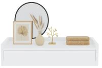 Toaletka konsola wisząca NUVIA 75 biała szuflada podwieszana