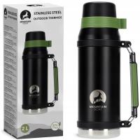 ТЕРМОС ГЕРМЕТИЧНЫЙ ТУРИСТИЧЕСКИЙ ИЗ НЕРЖАВЕЮЩЕЙ СТАЛИ ДЛЯ КОФЕ ЧАЙ ДО 24 Ч 2Л