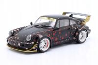 Porsche 911 (964) RWB Aoki 2021 Black Solido 1:18 Model Samochodu S1807507