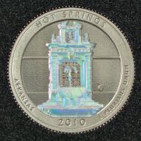 USA 25 CENTS Ag 2010 S PARKI USA HOLOGRAM - HOT SPRINGS