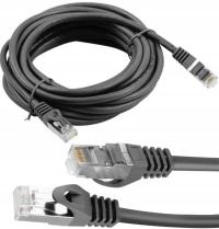 Kabel sieciowy LAN ETHERNET internetowy kat 6 FTP RJ45 10m Skrętka Czarny