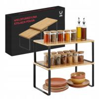 КУХОННАЯ ПОЛКА ДЛЯ СПЕЦИЙ, КУХОННЫЙ ОРГАНАЙЗЕР, 2 ШТ., СТОЙКА ДЛЯ ХРАНЕНИЯ, СТОЛЕШНИЦА