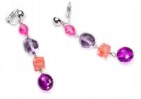 Klipsy Długie Różowe Pomarańczowe Najmodniejsze