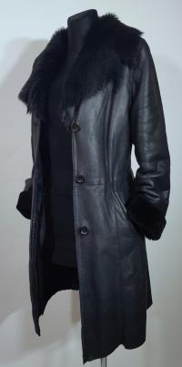 Naturalny kożuch cienki minimalizm leciutki komfort GIAN MORI klasyka S M