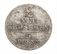 SAKSONIA 1/2 GROSZA 1842 ROK SREBRO st.3