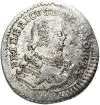 Силезия-Фридрих II Великий - 2 Грешеле 1751 B - Вроцлав-серебро
