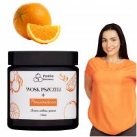 ŚWIECA ZAPACHOWA POMARAŃCZA WOSK PSZCZELI CYTRUSY PRODUKT POLSKI 120 ML