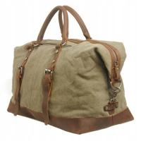 VAMP VINTAGE XL холст сумка-натуральная кожа-коричневый
