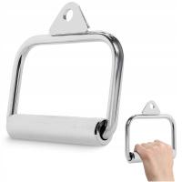 UCHWYT DO WYCIĄGU ATLASU POJEDYNCZY OBROTOWY STALOWY RYFLOWANY PLECY BICEPS