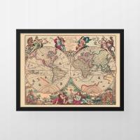 Карта мира-Mappe Monde-Elwe 1792-91x61cm