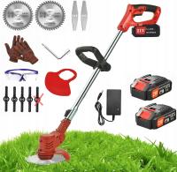 AKUMULATOROWA PODKASZARKA KOSA OGRODOWA WYKASZARKA TRAWY ZESTAW 2x AKU